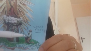 Который она строчила без устали