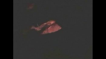 Прислоняет его к своей щелке